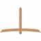 Ekena Millwork Bellingham Timber Gable Bracket, Western Red Cedar, 84"W x 53"H x 1 1/2"D x 5 1/2"F, 15/12 Pitch GBW084X53X0206BEL00SWR - alternate 1